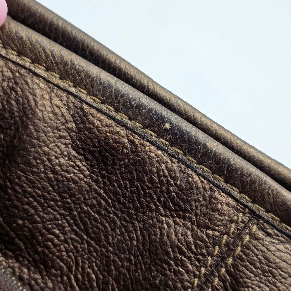 FOSSIL Long Live Vintage Soft Copper Brown Pebble Leather Hobo Purse Bag‎ Hippie